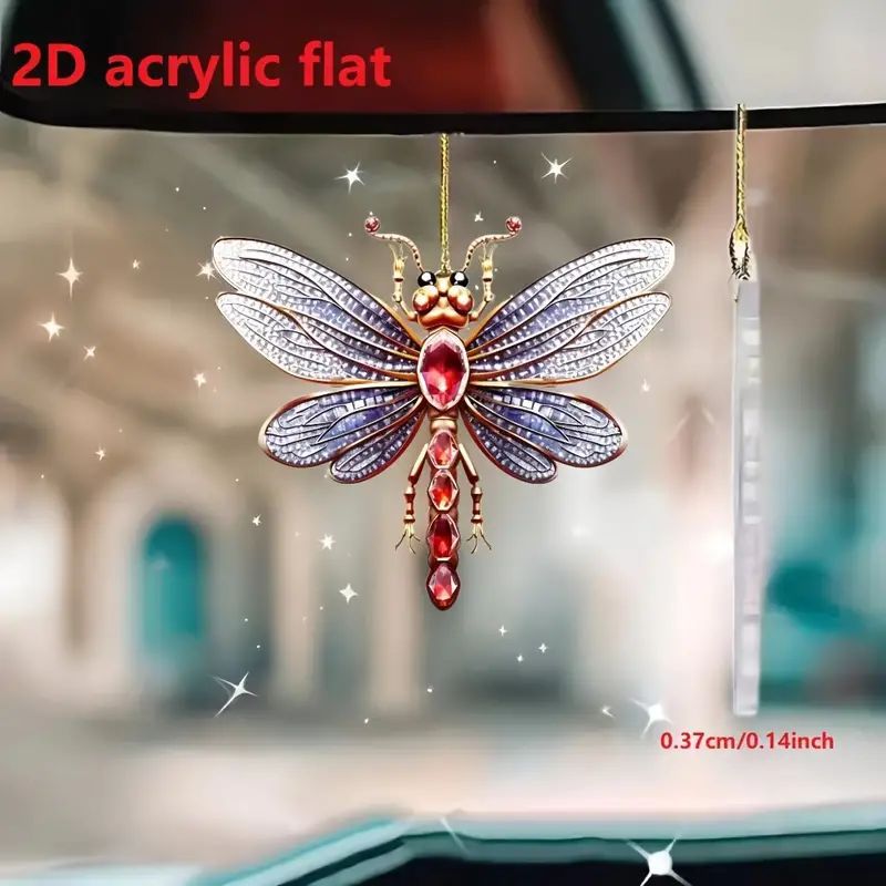 Creativo nuevo exquisito libélula colgante de vacaciones acrílico plano transfronterizo nuevo colgante de mochila colgante