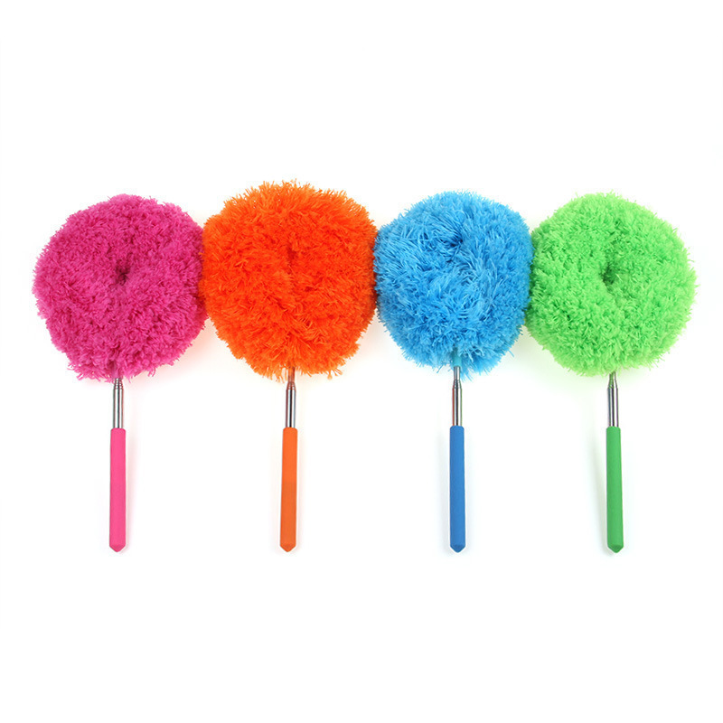 Cross-border new retractable electrostatic dust duster microfiber bendable household cleaning small dust duster feather duster