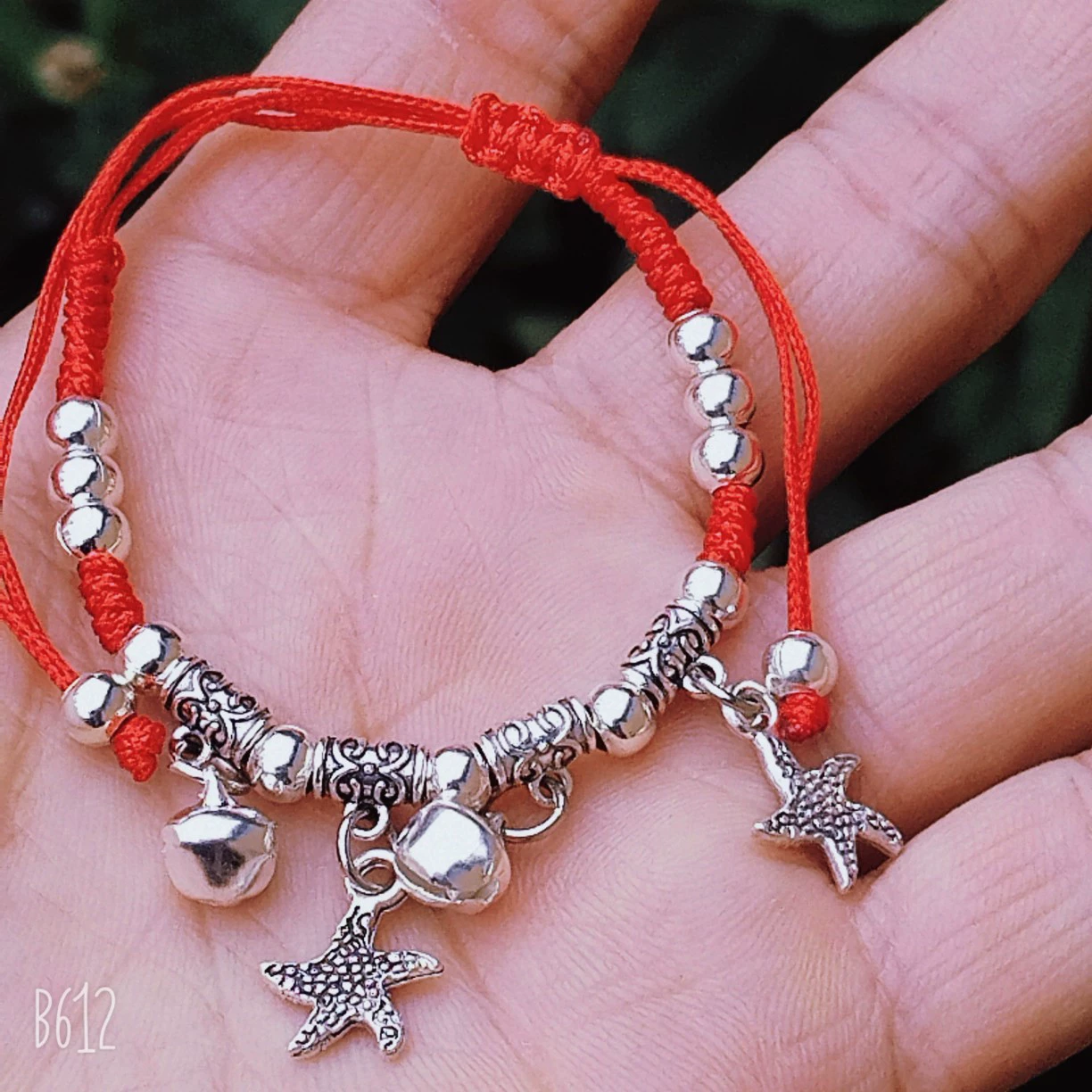 Woven Red Rope Bracelet, Miao/Tibetan Silver Alloy Charms, Ankle & Wrist, Multiple Styles