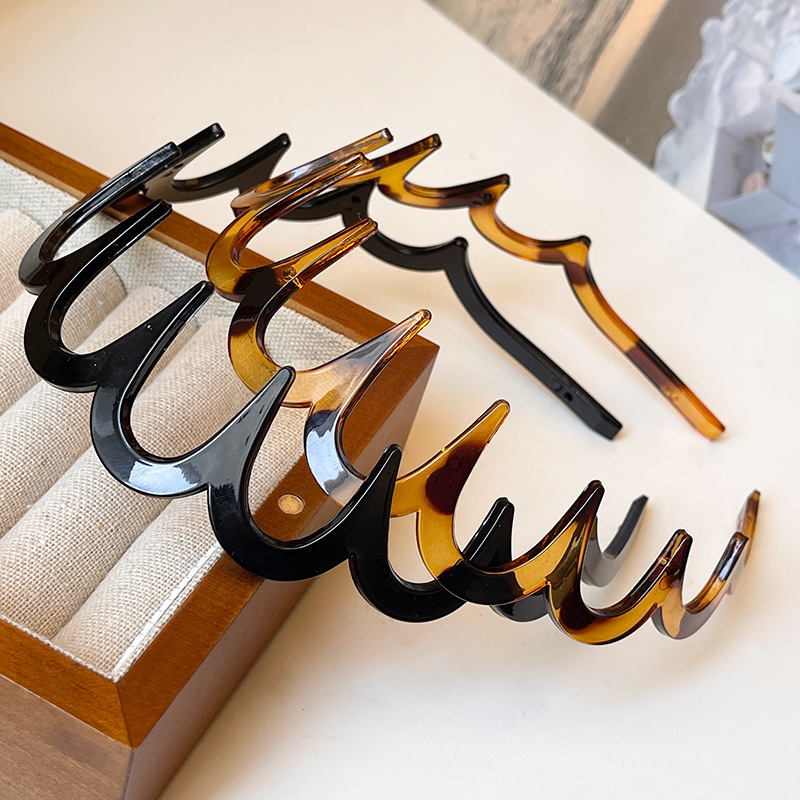 Estampado de leopardo, peine de pelo ondulado con dientes, diadema 2025 nuevo temperamento, diadema superior de alta calidad, accesorios para el cabello de todo fósforo de moda para mujer