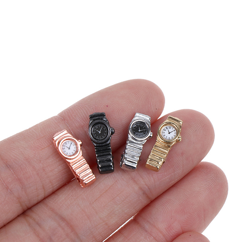 1:12 doll house diy hut dollhouse mini model toy metal watch watch pocket miniature