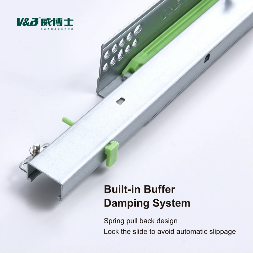 威博仕 LT type hidden two-section slide rail, silencer bottom damping slide rail, drawer ball silent rail slide