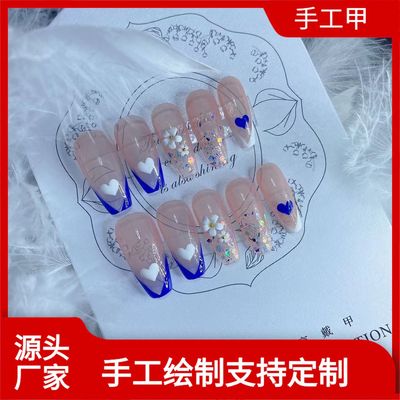 2022 new pattern Nail enhancement Patch finished product manual Wearable Nails Fake nails Patch Removable A piece of