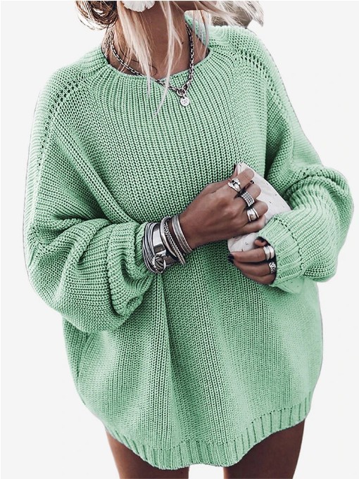 Suéter Abrigo de Punto de Color Sólido, Holgado, con Mangas de Murciélago, Talla Grande para Mujer, Novedades de Invierno 2025, Productos Nuevos de Amazon, Transfronterizo image 14