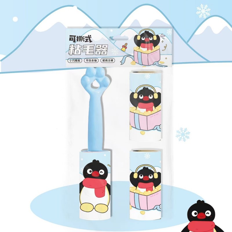 新品漫画柄粘着毛器セット替え替え付引き裂き式衣類ペット用毛掻きローラー粘着毛器|undefined