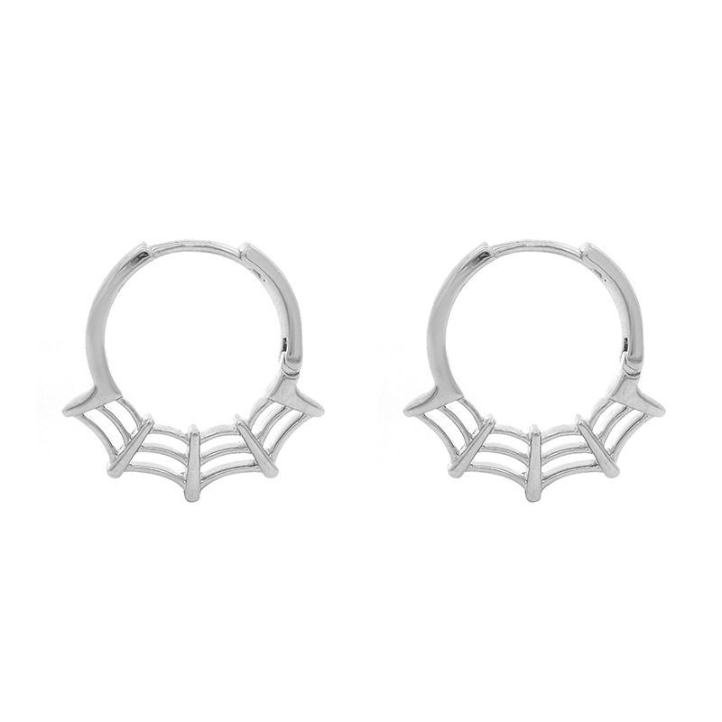 Joyería Xuping Amazon transfronteriza neutral fría aretes de aretes de tela de araña para hombres nicho de alta calidad para mujeres