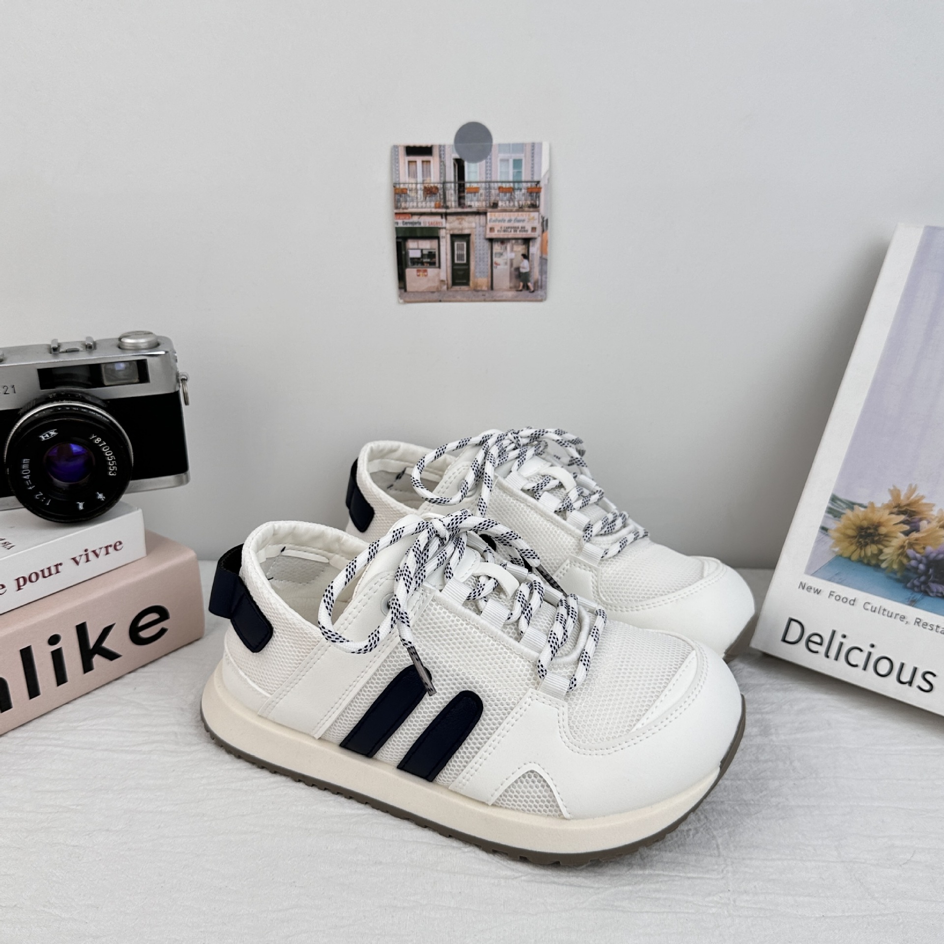 Zapatos de red de ondas largas zapatos blancos para mujeres 2025 nuevos zapatos deportivos casuales de verano transpirables zapatos de mujer Agam zapatos de cabello