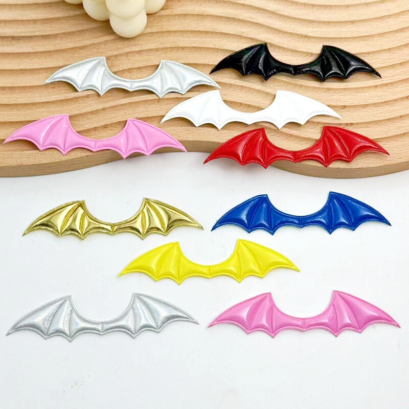 Laser Holographic Demon Bat Vampire Leather Accessories DIY Jewelry Materials Halloween Decoration Materials Laser Holographic Demon Bat Vampire Leather Accessories DIY Jewelry Materials Halloween Decoration Materials