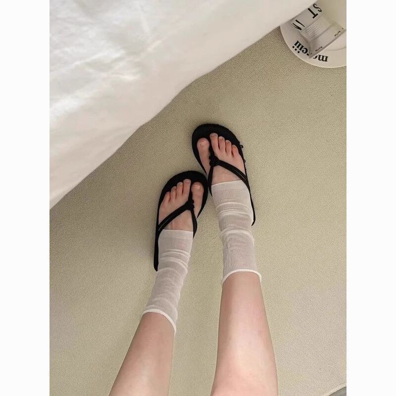 Ultra-Thin and Ultra-Transparent Korean-Style Sock Covers!! Soft and Ultra-Thin, the Miu Series Feels Like Nothing on Your Feet~ It Really Provides Sun Protection and Is Stylish~