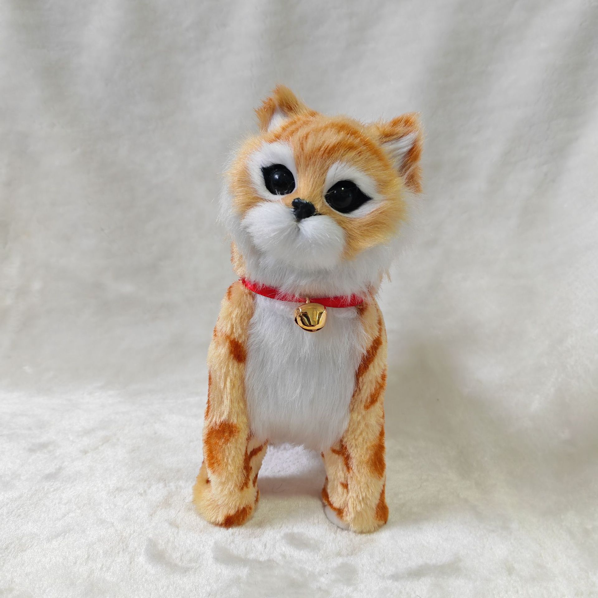 Simulation walking cat button singing cat walking cat singing Cat plush toy children's toy