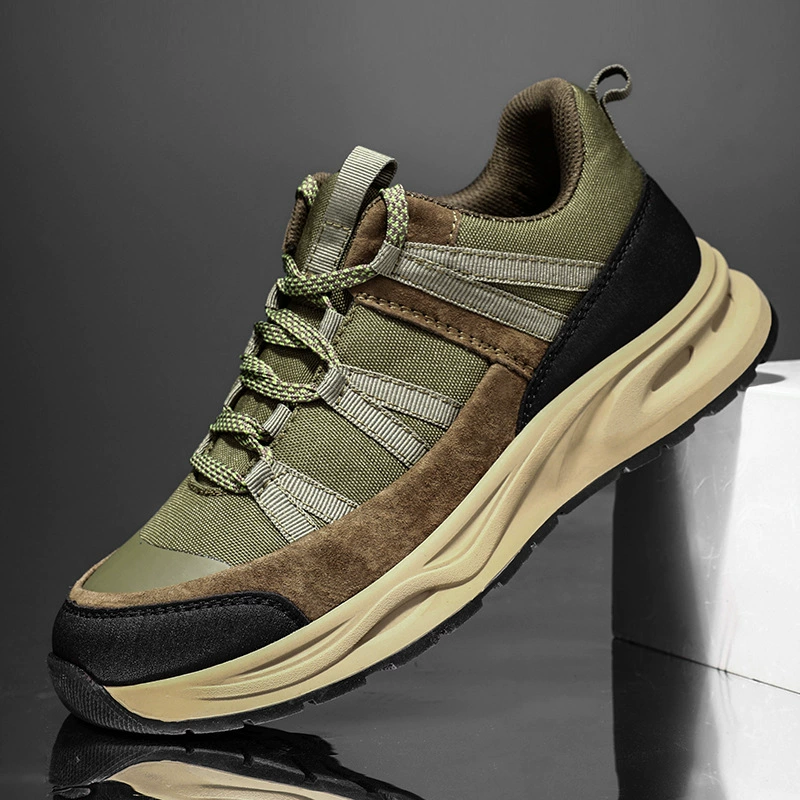 2025 весна новые экспортные стильные популярные мужские туфли из натуральной кожи для активного отдыха на толстой подошве, повседневные спортивные походные ботинки