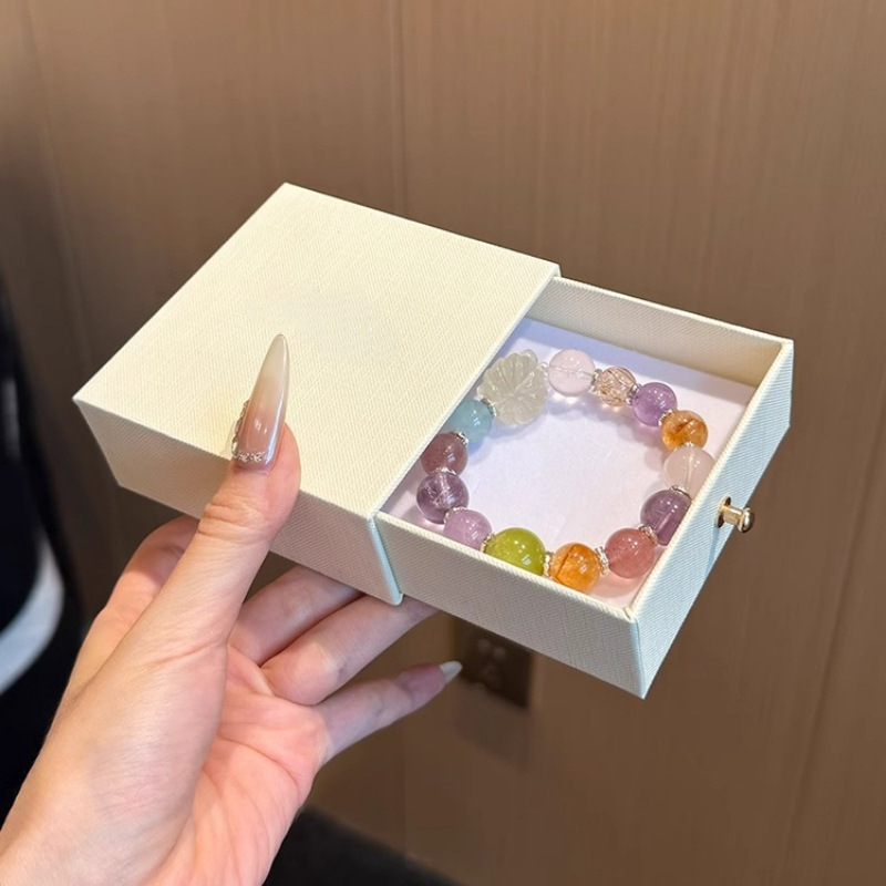 天然水晶マルチジュエリーブレスレット卸売ライト高級九尾キツネ角砂糖ビーズブレスレット女性のための Douyin レッドブックホットスタイル高品質|undefined