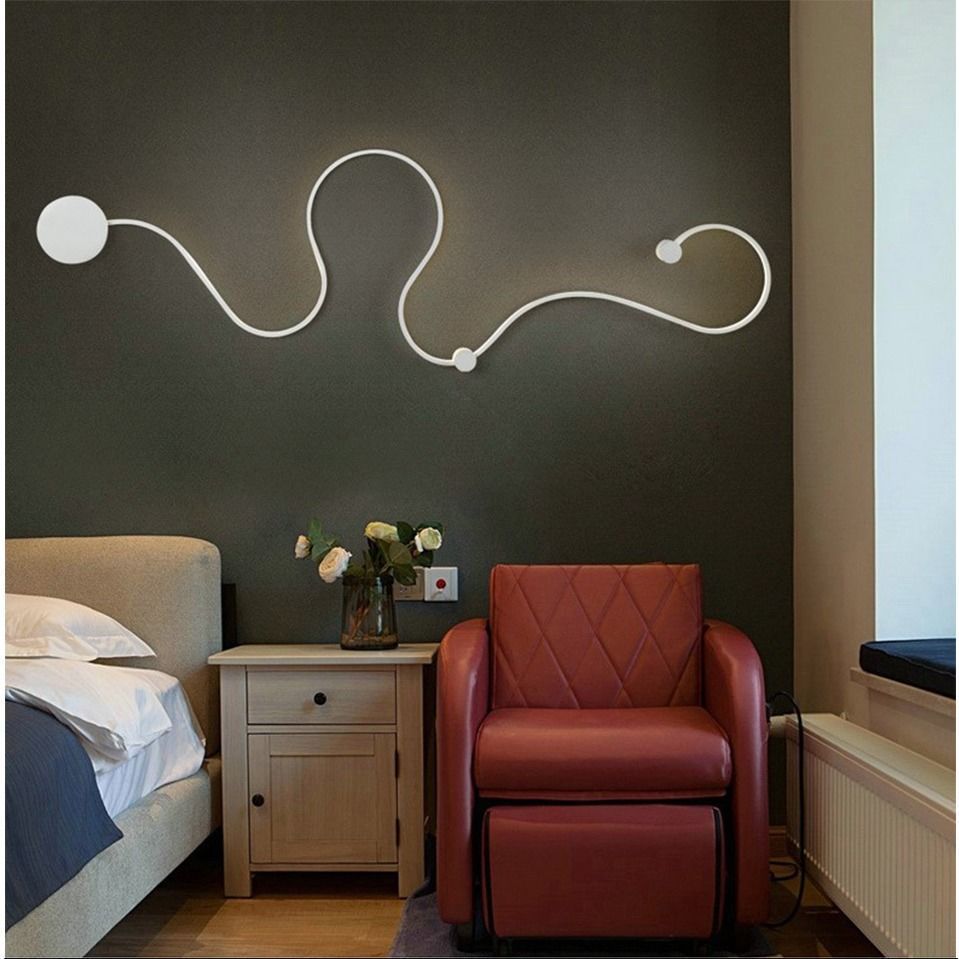 Iluminación nórdica creativa decoración de pared lámpara de pared lámpara de pared cabecera led pasillo moderno sala de estar moderna dormitorio simple