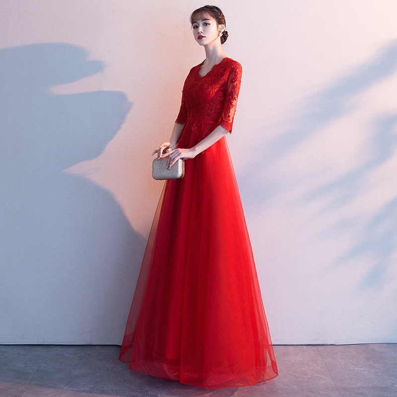 Vestido de noche para mujer, verano 2026, nuevo vestido largo elegante para banquetes, vestido de fiesta anual negro adelgazante para eventos sociales. image 8