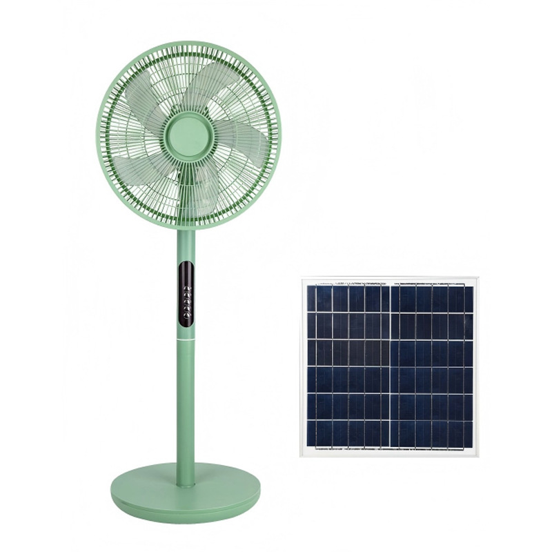 ventilador solar ventilador de piso solar de carga 10 pulgadas ventilador vertical de carga de viento grande con panel solar