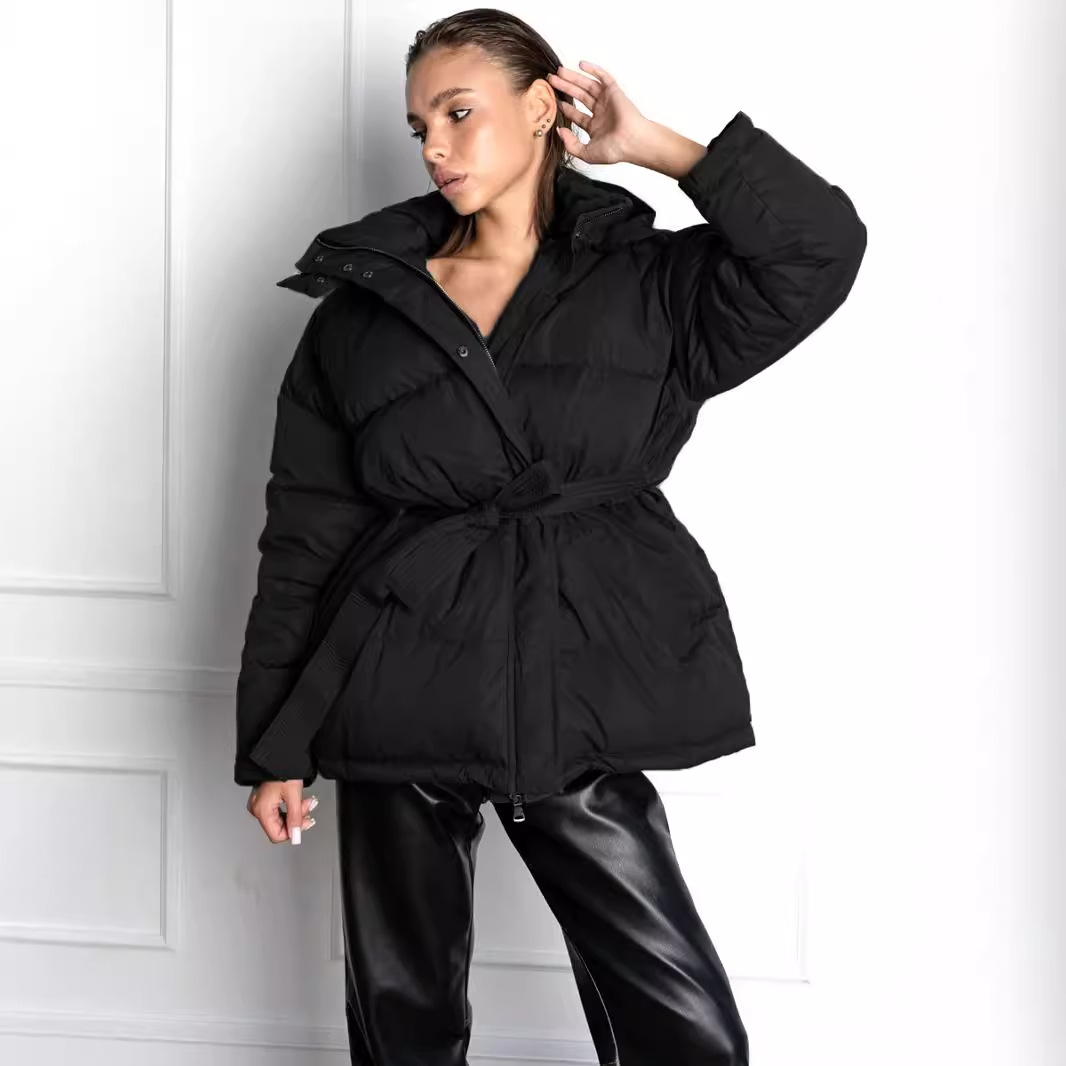 Women's Clothing hooded cotton jacket new style women's temperament hooded thick warm versatile zipper coat_voghion.com