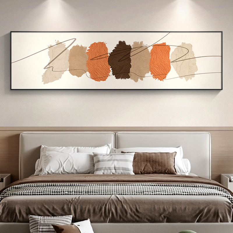 Internet Celebrous Graffiti Bedroom Bedside Hanging Painting Horizontal Edition Abstract Living Room Decorative Painting Niche Art Sense Hotel Homestay Mural