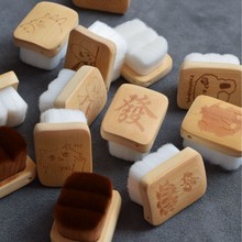 迷你可爱刷子竹子绿檀木文玩刷桃核刷子桃核金刚菩提刷木雕刷抛光