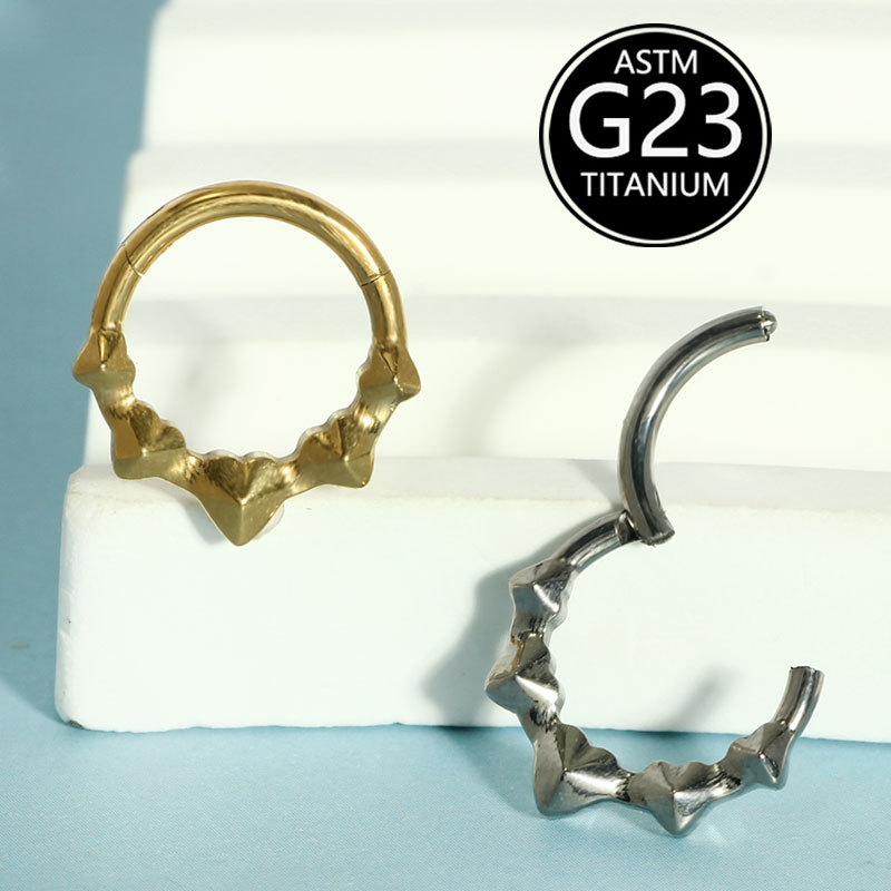 Pointed titanium steel lip stud product view