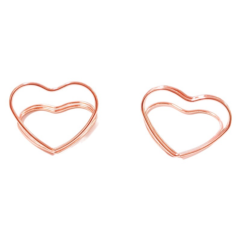 Fábrica recomendar clip de papel creativo titular de la tarjeta de amor de doble capa titular de la nota de amor titular de mensaje de metal gran cantidad y excelente precio