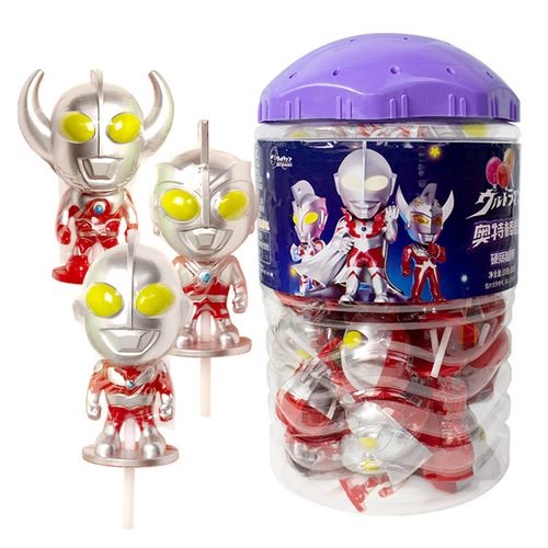 Cartoon Ultraman Lollipop Hard Candy First Generation Taro Ace Shape Children's Snack Candy Toy Wholesale
