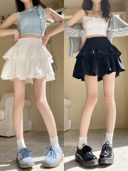 小さめの女性向けのキュートでスイートなバレエ風スカート、ハイウエストで着痩せ効果のあるケーキ風チュチュスカート、女性向けのトレンドOKホットスタイル