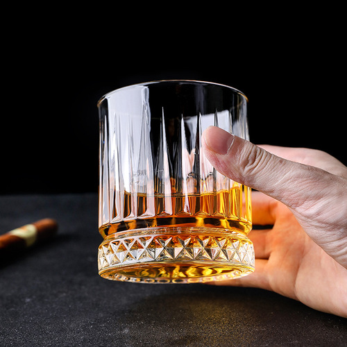 Japanese crystal glass wine glass classical striped whiskey glass bar vodka glass beer mug