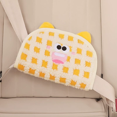 Car Seat Belt Shoulder Seat belt shoulder pad - yellow-little-monster-regulator