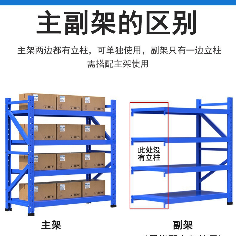棚収納ラック倉庫耐荷重鉄棚多層収納ラック家庭用駅炭素鋼棚自由組み合わせ
