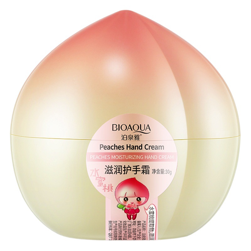 Boquanya crema de manos de melocotón con regalo de mano hidratante anti-agrietamiento seco Otoño e Invierno cuidado de la piel crema de manos