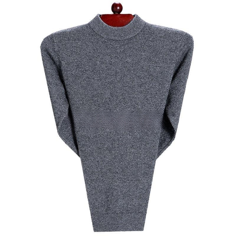 에도스 세미 하이 칼라베이스 스웨터 스웨터 아빠 스웨터 도시 두꺼운 100 캐시미어 스웨터 남성용 재고