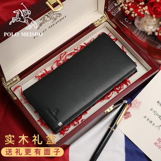 正品保罗美思得头层牛皮真皮钱包男长款高档品牌奢侈礼品钱夹批发|undefined