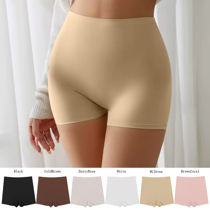 欧美大码性感打底裤一片式无痕薄款裸感不卷边可外穿女士安全内裤