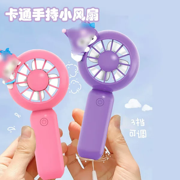 Cute handheld rechargeable fan, portable mini desktop fan for students' dormitories, 2026 new summer model