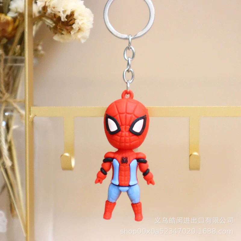 Мультяшные милые герои, кукла, брелок, подвеска, украшение для сумки, Marvel, капитан Америка, Железный человек, Человек-паук
