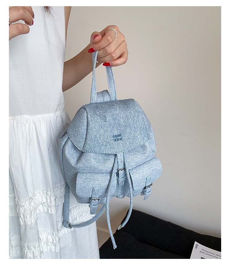 "College Style 2025 New Korean-style stylish mini Backpack, double pockets, lid style backpack, casual travel bag. undefined
