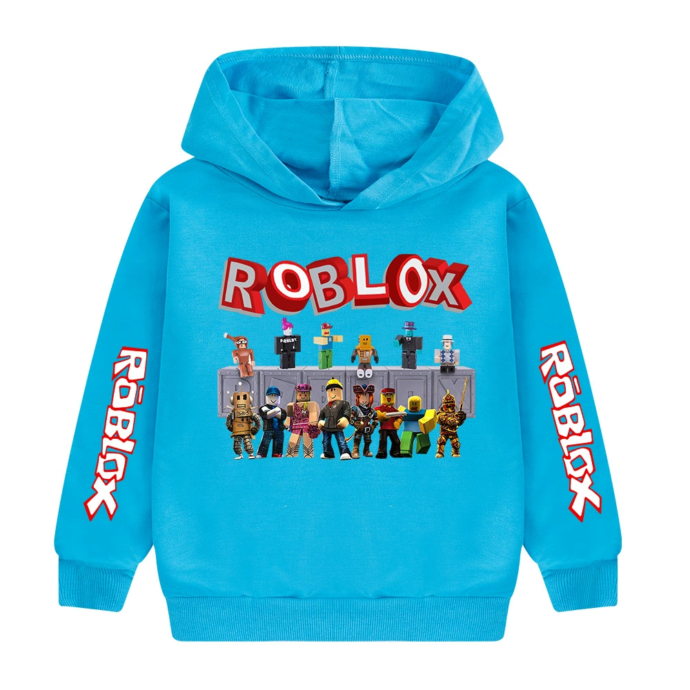 Популярная детская одежда с принтом Roblox, худи для мальчиков, свитшот B035-1XX