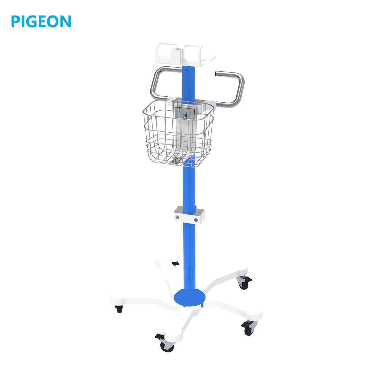 PIGEON鸽子厂家生产伟康呼吸机移动设备台车医用台车支架手推车
