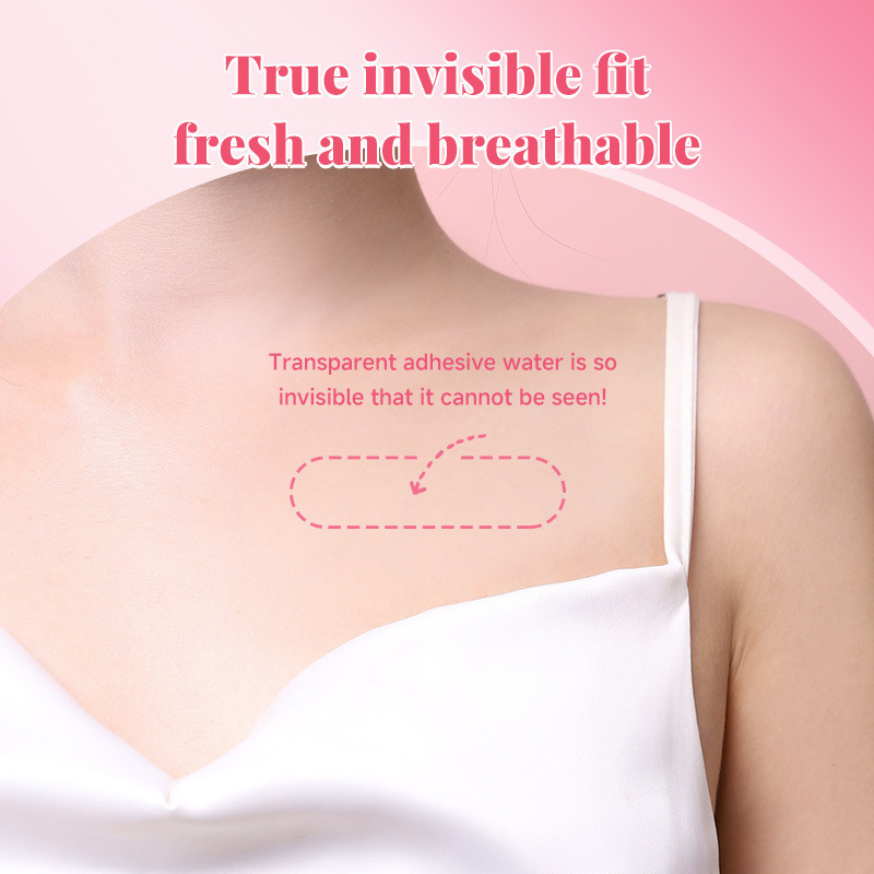 LifeGirls pegamento antideslizante natural invisible ligero transpirable y duradero collar de cuello bajo conformación anti-dopaje