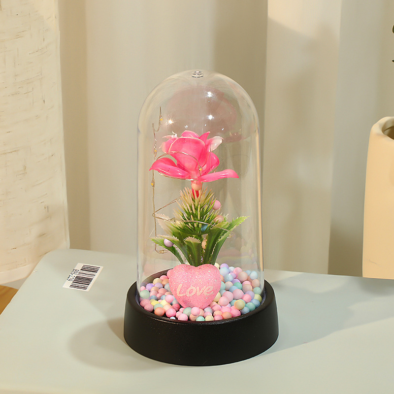 ロマンチックなバレンタインデー520告白プレゼント誕生日プレゼントシミュレーション花led発光蝶金箔花飾り|undefined