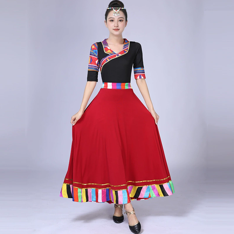 Тибетские танцевальные костюмы Клуортские танцевальные костюмы Новый набор национальных стилей сценических упражнений