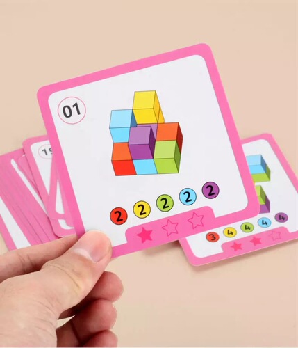 Cross-border Rubik's Cube Jenga puzzle board game logical thinking battle rainbow cube building blocks children's toys