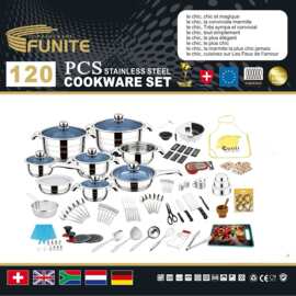 FUNITE出口朝鲜韩国不锈钢炊具套装跨境多功能套装锅Cookware set
