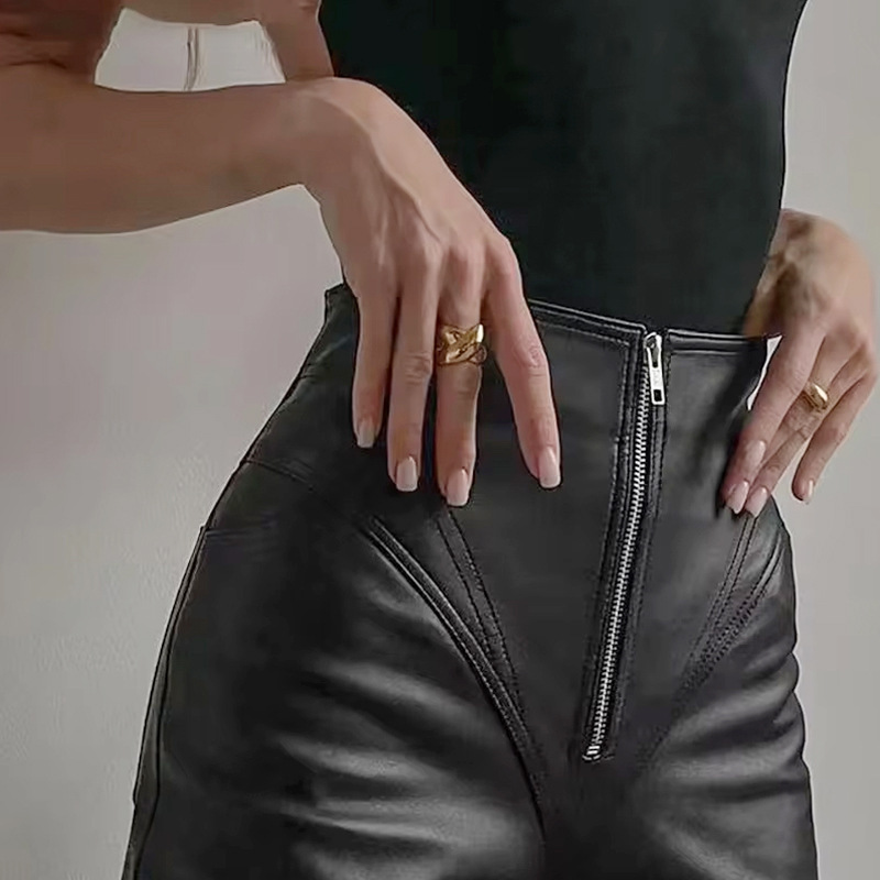 European and American New Style Pu Casual Leather Pants 2026 Women's Long Cropped Skinny Pants Sexy Hip-Hugging Tight Pu Leather Pants European and American New Style Pu Casual Leather Pants 2026 Women's Long Cropped Skinny Pants Sexy Hip-Hugging Tight Pu Leather Pants