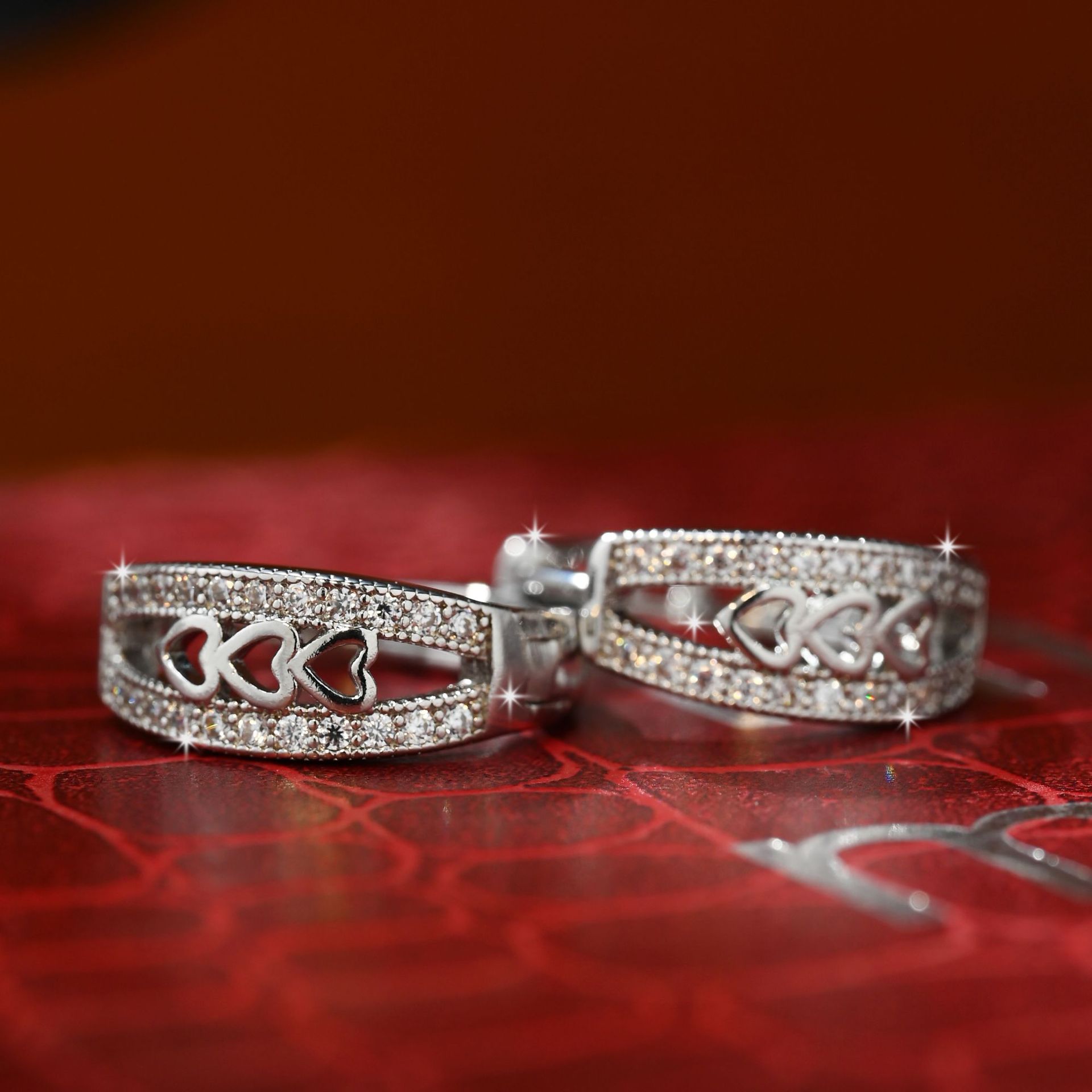 Wishi European and American Fashion Micro-Paved Zircon Earrings Fashionable Stylish Women's Jewelry Earrings Cross-Border Accessories Wholesale