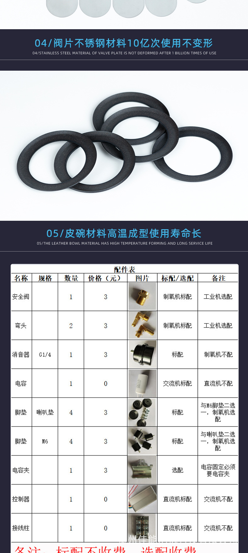 Jinsui Technology 110V60Hz180W Oil-Free Air Compressor Silent Small Air Pump Compressor Portable Air Compressor