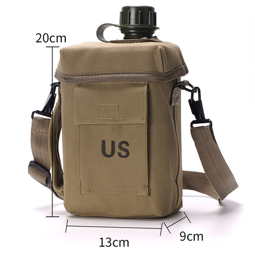 Outdoor Military Enthusiasts Water Bottle Set 2L Large Capacity Mountain Climbing Training Convenient Multifunctional Tactical US Square Water Bottle