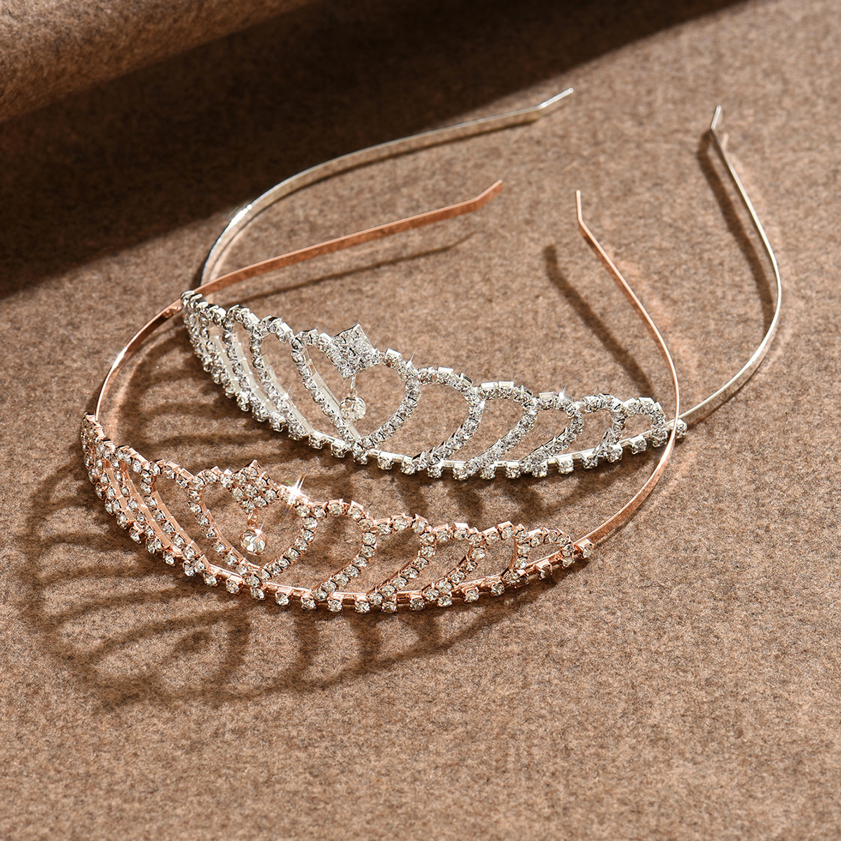 Clásico amor coronada princesa diamante joyas para el cabello joyas para el cabello damas joyas de boda joyas para el cabello