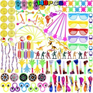 Children's party 140pcs toy set carnival party cheer props blow dragon hand clap small toys