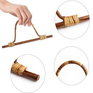 Cross-border in stock retro rattan bamboo rattan hanger luggage hand-held hand-woven fabric bag diy accessories